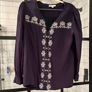 Skies Are Blue Navy blouse